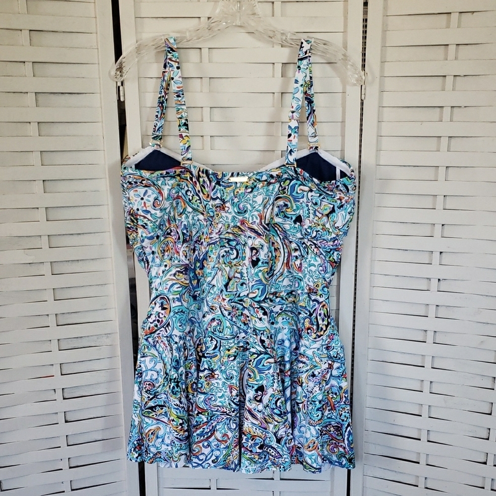 Colorful Patterned Tankini Top - Picture 4 of 8